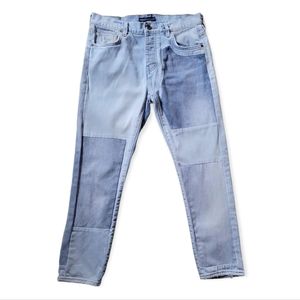 Levis Made & Crafted Slouchy Tapered Patchwork Button Fly Jeans Womens 25